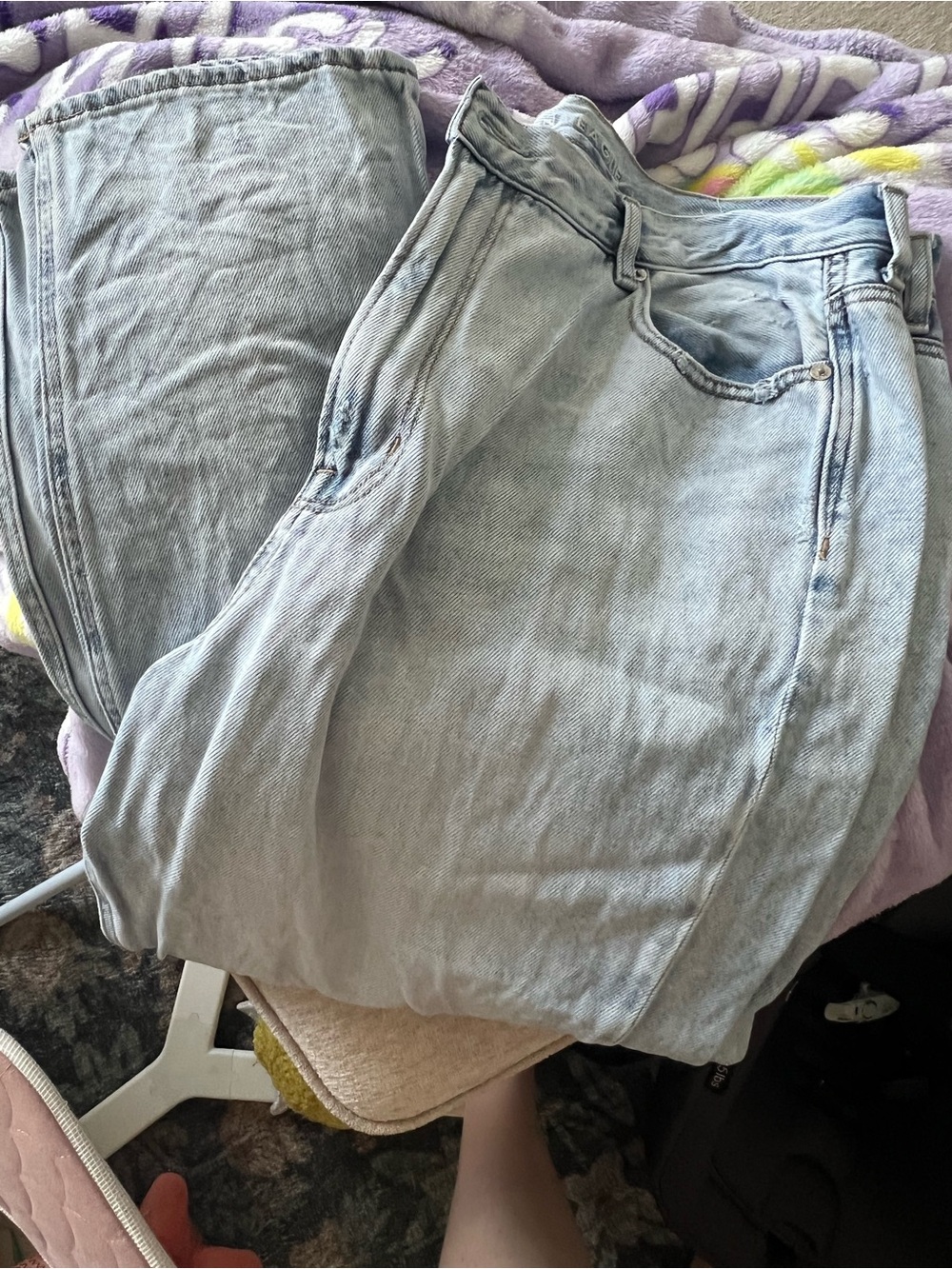 American Eagle Outfitters Light Blue Straight Leg Jeans